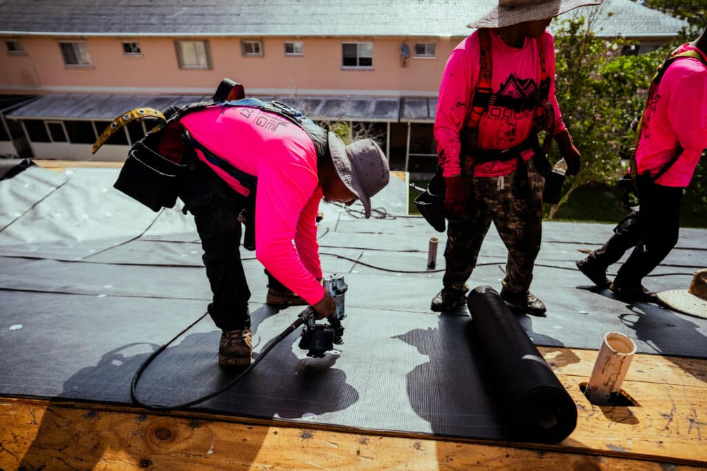 Lake Erie Roofing installation